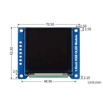 1.5 palcový RGB OLED Displej Modul 65K RGB Farby SSD1351 Ovládač 128×128 SPI 3.3 V / 5V Vstupnej Obrazovky pre Pc Raspberry Pi STM32 4