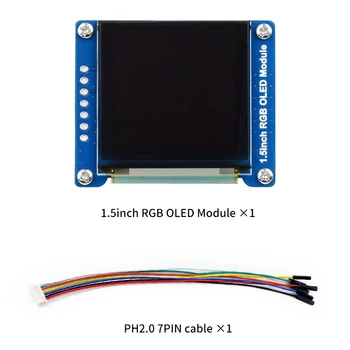 1.5 palcový RGB OLED Displej Modul 65K RGB Farby SSD1351 Ovládač 128×128 SPI 3.3 V / 5V Vstupnej Obrazovky pre Pc Raspberry Pi STM32 5
