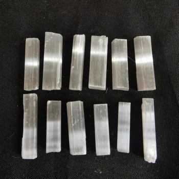 12pcs Prírodné Selenite Crystal Stick Čipy Sadrovca, Biela Quartz Drsné Minerálov Vzor Bod Liečivý Kameň 10-20 mm