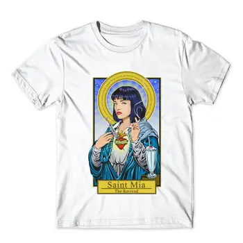 2021 Módnej Značky Pulp Fiction T shirt Saint jules Print T shirt Lete Krátky Rukáv Košele, Topy Katolicizmus Tees T-Shirt tees 0