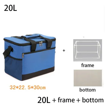 20L Chladič Políčka Veľkú kapacitu, jednofarebné chladnejšie taška tepelne izolované thermal bag vodotesný, prenosný chladič políčka izolované ľad