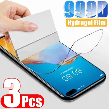 3KS Hydrogel Fólia Pre Huawei P30 P40 Lite E P20 Pro Screen Protector Fo Huawei P10 Plus Lite P Smart 2019 Ochranný Film