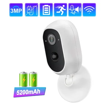 3MP Bezdrôtová IP Kamera 2 Way Audio, Wifi, Nočné Videnie Baby Monitor Vonkajšie Nepremokavý Bezpečnostný Dohľad Cam Solárne PIR