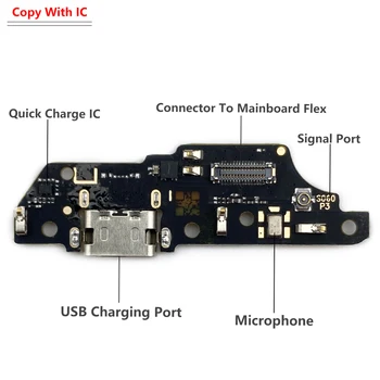 50Pcs，NOVÝ USB Nabíjací Port konektor na pripojenie Nabíjačky Konektor Mic Flex Kábel Doska Pre Moto E40 E20 E6 Plus E7 Výkon / Jeden Fusion Hyper Makro 5