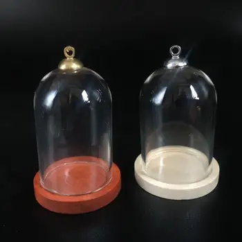 5sets/veľa 38*25 mm trubica sklo svete fľaša dreva base korálky spp set sklenenej fľaštičke kryt dome sklenené fľaše jar roztomilý charms