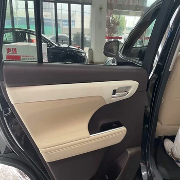 ABS Dreva Uhlíkových Vlákien Vnútorné Dvere, Panel Rám Pásy Kryt Misy Panel Trim Auto Príslušenstvo Toyota Highlander XU70 2021 2022 5