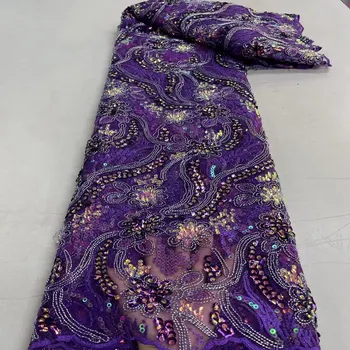 Africké Oka Textílie, Čipky francúzskej Čipky Textílie Flitrami Výšivky, Čipky TS1928