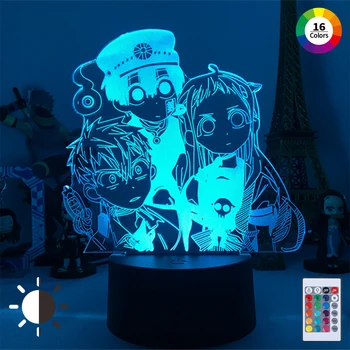Akrylových 3D Anime Lampa HHanako Wc Nightlights Lampa Figúrka Osvetlenie Pre Spálne Karikatúra Komiks Svetlo Domova Lampa Darček