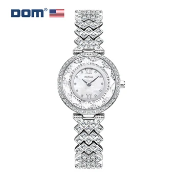 Americký DOM, Dom sledovať celú diamant hodinky módne dámske hodinky G-1349D-7M