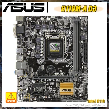 ASUS H110M-A D3 základná Doska s procesorom Intel H110 Chipset Vstavaný Grafický Čip Gigabit LAN Podporuje Core i5, i7 i3 Pentium Celeron