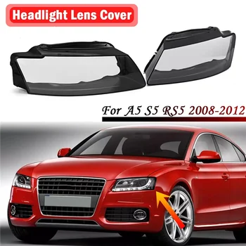 Auto Predných Svetlometov Kryt Objektívu Transparentné Shell Tienidlo Ľavej pre-Audi A5 S5 RS5 2008-2012 5