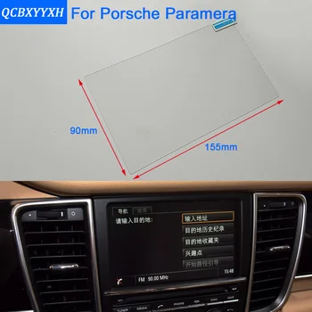 Auto Styling 7 Palcové GPS Navigácie Oceľ Sklo Ochranný Film Pre Porsche Panamera Ovládanie LCD Displej Auto Nálepky