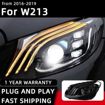 Auto Styling Svetlomety pre Benz W213 E200 E260 E300 LED Reflektor 2016-2019 W213 Vedúci svetlo DRL Signál Projektor Objektív Automotive