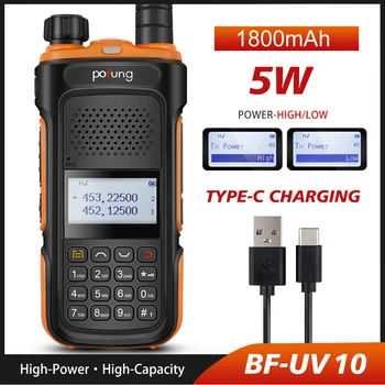 Baofeng Walkie-talkie BF-UV10 Vysoký Výkon Cb Rádio Fm Vysielač 128CH Duálne Pásmo VHF 144-148 MHz UHF 430-440 MHz Rádio Stanice 0