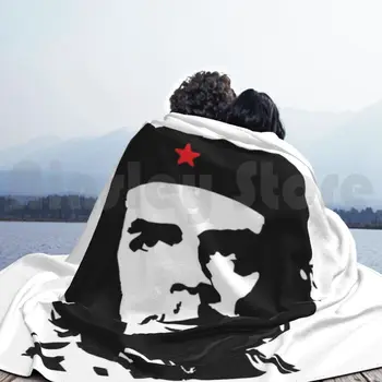 Che Guevara Červená Hviezda Deky Na Gauč Posteľ Cestovné Ernesto Che Guevara El Che Revolúcie Portrét Čierna Biela 4