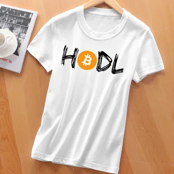 HODL Bitcoin BTC Mail BTFD Žien T-shirt Bežné Grafické Biela Bežné Topy Tees Európskej Veľkosť 2