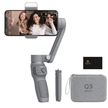 Hot predaj ZHIYUN Hladké Q3 Combo Kit 3-Os, Prenosné Gimbal Stabilizátor Selfie Stick s Statív