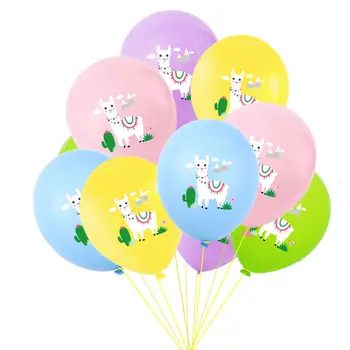 JOYMEMO 100 KS Alpaky Party Dekorácie Balóny Nastaviť Fialové Modré Ovce Balóny Baby Sprcha Narodeniny, Party Dekorácie Dodávky 0