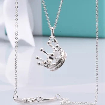 Klasické luxusné značky náhrdelník, 925 sterling silver tif kľúčnu kosť reťazca kvalitné remeselné prázdninový darček
