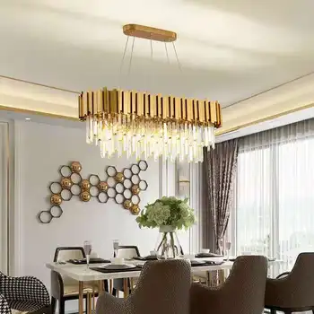 Moderný minimalistický luxusné crystal LED stropné svietidlo zlaté obdĺžnikový obývacia izba krištáľové lampy spálňa hotel crystal stropné lampy