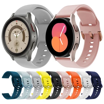 Mäkké Silikónové Popruh Pre Samsung Galaxy Watch 5 4 44 mm 40 mm/Watch5 Pro 45mm/Watch3/Active 2 Band Náramok Náramok Watchband