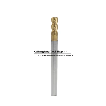 Nový 4 Flauta, Vedúci:4 mm Volfrámové ocele frézy CNC frézovanie Konci mlyny Najvyššie rezanie tvrdosť: 60HRC 4F 4*4*10*50mm