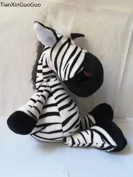o 35 cm cartoon zebra plyšové hračky jungle zebra mäkké bábiky vankúš hračka Vianočný darček b1453