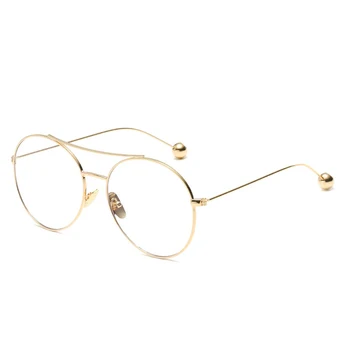 Okrúhle slnečné okuliare nové sexy veľké okuliare rámy pre ženy značky ružová silver gold jasné módne okrúhle okuliare kovový rám JY66160