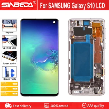 OLED Pre Samsung Galaxy s rezacím zariadením S10 2019 SM-G9730 G973F LCD Displej Dotykový Displej Digitalizátorom. Montáž Pre Samsung S10 Obrazovke Náhradné