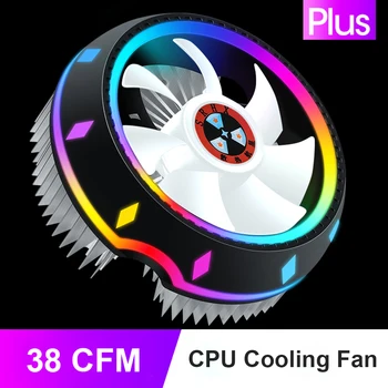 PC Case Fan RGB LED Pokojnej 100mm Vzduchu CPU Chladič Tichý Chladič pre Intel 115X Radiátorov, Chladiaci Ventilátor Príslušenstvo k Počítačom pre AMD