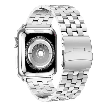 Popruh Pre Apple Hodinky kapela 44 mm 40 mm 45 mm 41mm 42mm 38 mm Nerezová Oceľ Náramok apple hodinky náramok iwatch series 7 6 5 4 SE