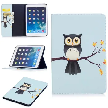 Pre iPad 5/air1 Motýľ Sova Medveď Cartoon PU Kože Flip Stojan, Kryt Prípadoch Pre iPad 5/air1 9.7 Tablet Kryt Prípade Fundas+pero