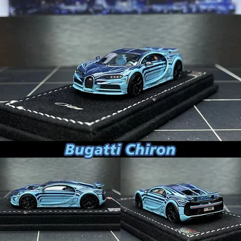 **Pre Predaj** UMENIE 1:64 Chiron Modrá Model Auta Diorama Keramické Dragon Zber Miniatúrne Hračky Carros