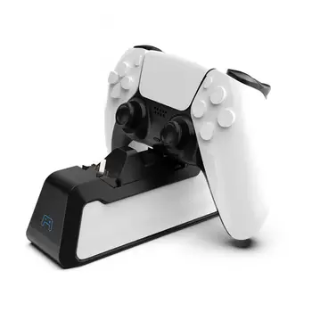 Prenosné Dual Port Rýchle Nabíjanie Nabíjačky s Kontrolka PS5 Bezdrôtový ovládač Gamepad