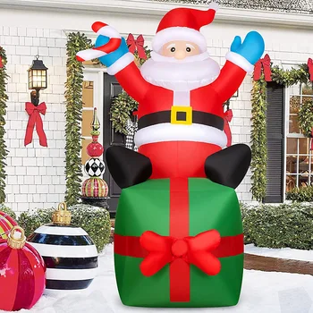 Santa Claus Nafukovacie Bábiky 5.9 ft Vianočné Self-inflating Darček Krytý Vonkajší Gardern Party Dekorácie, Rekvizity