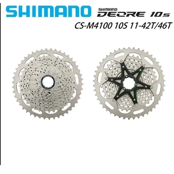 Shimano Deore M6000 10 Rýchlosť MTB Bike Kazeta M4100 CS-M4100 10S 10V SLX XT MTB Horský Bicykel Freewheel 42T 46T