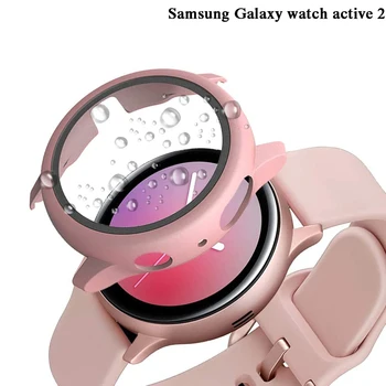 Sklo+puzdro Pre Samsung Galaxy sledovať active2 44 mm 40 mm Všetci-Okolo kryt nárazníka+Screen Protector samsung Galaxy sledovať aktívny 2 44 mm 40 mm