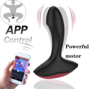 Smart APP Bezdrôtové Ovládanie Análny Plug Vibrátor Veľké Dildo Zadok Plug G-Spot Masáž Prostaty Stimulátor Muži Ženy Orgazmus Sex Nástroje