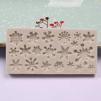 Snowflake Tvar Vianoce Cake Dekorácie Silikónové Formy Cupcake Zdobenie Fondant Formy Cukru Plavidlá Čokoládové Cukrovinky Plesne