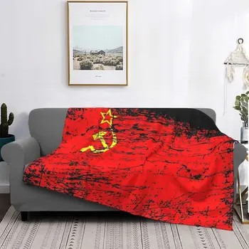 Sowjetunion UDSSR Russland Flagge Decke Flanell Textil Dekor Kommunistischen Sozialistischen Weiche Dünne Werfen Decke für Zu Ha 0