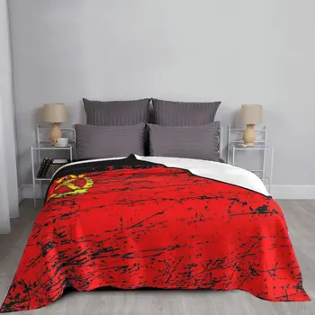 Sowjetunion UDSSR Russland Flagge Decke Flanell Textil Dekor Kommunistischen Sozialistischen Weiche Dünne Werfen Decke für Zu Ha 2