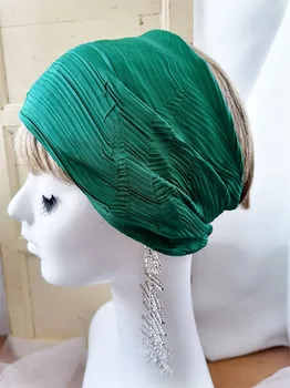 Tmavo Zelená Elastické Hairbands Hlavový Most Vedúci Nosiť Vlasy Ozdoby Dámy Vlasy Príslušenstvo Dievčatá Vlasy Hoop Headpiece