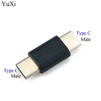 USB Typu C Konektor Konektor Samec na Male Dc Napájací Konektor Prevodník USB-C Účtovať Synchronizáciu Údajov Adaptér Predlžovací Kábel pre Telefón, Notebook 0