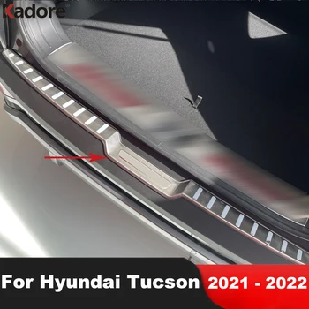 Zadný Kufor Bumper Kryt Kryt Výbava Pre Hyundai Tucson NX4 2021 2022 2023 Nehrdzavejúcej zadných dverí Chvost Dvere, Parapetné Dosky Auto Príslušenstvo