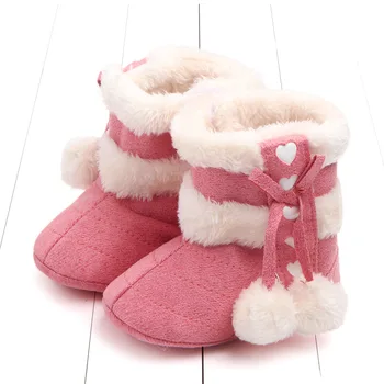 Zimné topánky dieťa Batoľa Detská obuv batoľa topánky Teplé Princezná topánky Dievča batoľa Detská obuv Novorodenca topánky