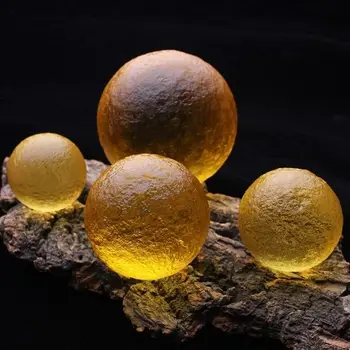 Žltá Moldavite Českej Meteorit Vplyv Sklo Oblasti Loptu Prírodné Hrubý Kameň Crystal Energie Kameňa
